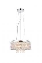 Elegant Lighting V2914D12C/RC - Amelie 4 Light Chrome Pendant Clear Royal Cut Crystal