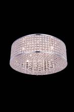 Elegant Lighting V2914F20C/RC - Amelie 8 light Chrome Flush Mount Clear Royal Cut Crystal