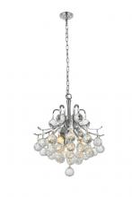 Elegant Lighting V8000D12C/RC - Toureg 3 Light Chrome Pendant Clear Royal Cut Crystal