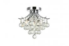 Elegant Lighting V8000F12C/RC - Toureg 3 Light Chrome Flush Mount Clear Royal Cut Crystal