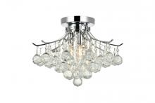 Elegant Lighting V8000F16C/RC - Toureg 3 Light Chrome Flush Mount Clear Royal Cut Crystal