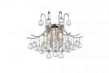 Elegant Lighting V8000W16C/RC - Toureg 3 Light Chrome Wall Sconce Clear Royal Cut Crystal