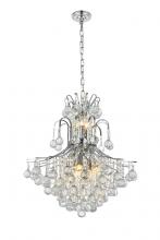 Elegant Lighting V8002D22C/RC - Toureg 11 Light Chrome Chandelier Clear Royal Cut Crystal