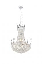 Elegant Lighting V8949D24C/RC - Corona 15 Light Chrome Chandelier Clear Royal Cut Crystal