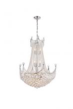 Elegant Lighting V8949D30C/RC - Corona 24 Light Chrome Chandelier Clear Royal Cut Crystal