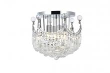 Elegant Lighting V8949F16C/RC - Corona 6 Light Chrome Flush Mount Clear Royal Cut Crystal