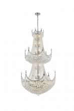 Elegant Lighting V8949G36C/RC - Corona 36 Light Chrome Chandelier Clear Royal Cut Crystal