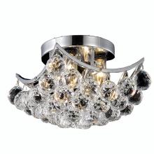 Elegant Lighting V9800F10C/RC - Corona 4 Light Chrome Flush Mount Clear Royal Cut Crystal