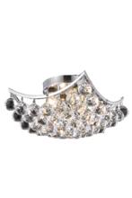 Elegant Lighting V9800F12C/RC - Corona 4 Light Chrome Flush Mount Clear Royal Cut Crystal