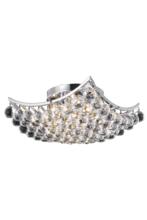 Elegant Lighting V9800F14C/RC - Corona 4 Light Chrome Flush Mount Clear Royal Cut Crystal