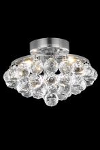 Elegant Lighting V9805F10C/RC - Corona 3 Light Chrome Flush Mount Clear Royal Cut Crystal