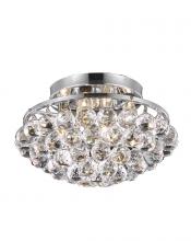 Elegant Lighting V9805F14C/RC - Corona 4 Light Chrome Flush Mount Clear Royal Cut Crystal