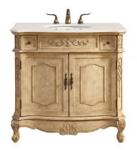 Elegant Lighting VF10136AB - 36 In. Single Bathroom Vanity Set In Antique Beige