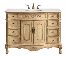 Elegant Lighting VF10148AB - 48 In. Single Bathroom Vanity Set In Antique Beige