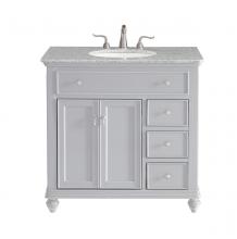 Elegant Lighting VF12336GR - 36 In. Single Bathroom Vanity Set In Light Grey