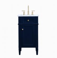 Elegant Lighting VF12518BL - 18 Inch Single Bathroom Vanity in Blue