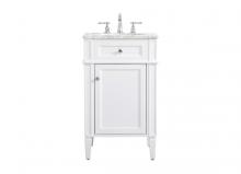 Elegant Lighting VF12521WH - 21 Inch Single Bathroom Vanity in White