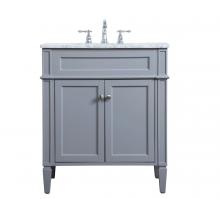 Elegant Lighting VF12530GR - 30 Inch Single Bathroom Vanity in Grey