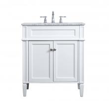 Elegant Lighting VF12530WH - 30 Inch Single Bathroom Vanity in White