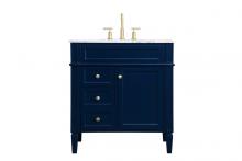 Elegant Lighting VF12532BL - 32 inch Single bathroom vanity in blue