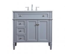Elegant Lighting VF12536GR - 36 inch Single bathroom vanity in Grey
