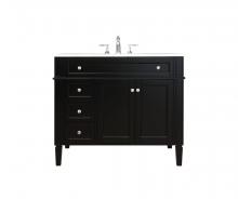 Elegant Lighting VF12540BK - 40 inch Single bathroom vanity in Black