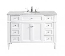 Elegant Lighting VF12548WH - 48 In. Single Bathroom Vanity Set In White