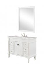 Elegant Lighting VF13042AW - 42 In. Single Bathroom Vanity Set in Antique White
