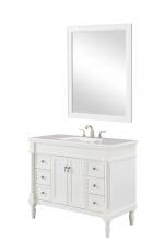 Elegant Lighting VF13042AW - 42 In. Single Bathroom Vanity Set In Antique White