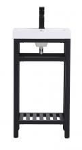 Elegant Lighting VF14018BK - 18 inch Single Bathroom Metal Vanity in Black