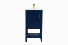 Elegant Lighting VF16018BL - 18 inch Single Bathroom Vanity in Blue