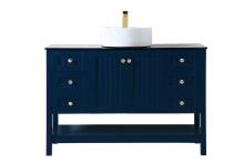 Elegant Lighting VF16248BL - 48 inch Vessel Sink Bathroom Vanity in blue