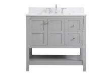 Elegant Lighting VF16436GR-BS - 36 inch Single Bathroom Vanity in Gray with Backsplash