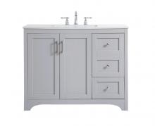 Elegant Lighting VF17042GR - 42 inch Single Bathroom Vanity in Grey