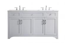 Elegant Lighting VF17060DGR - 60 inch Double Bathroom Vanity in Grey