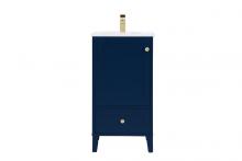 Elegant Lighting VF18018BL - 18 inch Single Bathroom Vanity in Blue