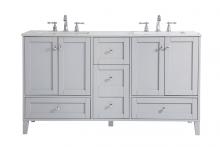 Elegant Lighting VF18060DGR - 60 inch Double Bathroom Vanity in Grey