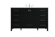 Elegant Lighting VF18854BK - 54 Inch SIngle Bathroom Vanity In Black