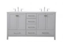 Elegant Lighting VF18860DGR - 60 inch Double Bathroom Vanity in Gray