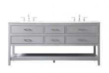 Elegant Lighting VF19072DGR - 72 inch double bathroom vanity in gray