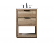 Elegant Lighting VF19224NT - 24 Inch Single Bathroom Vanity In Natural Oak