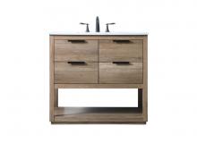 Elegant Lighting VF19236NT - 36 Inch Single Bathroom Vanity In Natural Oak