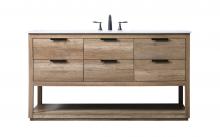 Elegant Lighting VF19260NT - 60 Inch Single Bathroom Vanity In Natural Oak