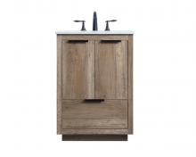 Elegant Lighting VF19424NT - 24 Inch SIngle Bathroom Vanity In Natural Oak