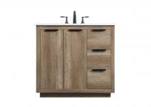 Elegant Lighting VF19436NT - 36 Inch SIngle Bathroom Vanity In Natural Oak