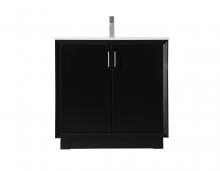 Elegant Lighting VF19636BK - 36 Inch SIngle Bathroom Vanity In Black