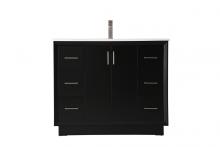 Elegant Lighting VF19642BK - 42 Inch SIngle Bathroom Vanity In Black
