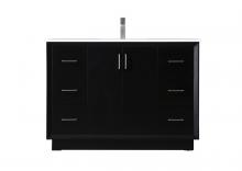 Elegant Lighting VF19648BK - 48 Inch SIngle Bathroom Vanity In Black