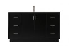Elegant Lighting VF19660BK - 60 Inch SIngle Bathroom Vanity In Black
