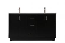 Elegant Lighting VF19660DBK - 60 Inch Double Bathroom Vanity In Black